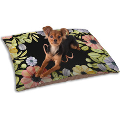 Boho Floral Dog Bed - Small w/ Monogram