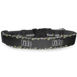 Boho Floral Deluxe Dog Collar - Large (13" to 21") (Personalized)