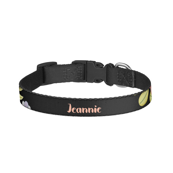 Custom Boho Floral Dog Collar - Small (Personalized)