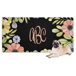 Boho Floral Dog Towel (Personalized)