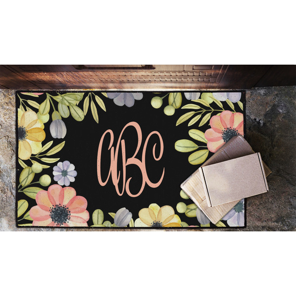 Boho Floral Door Mat - LIFESTYLE (Lrg)