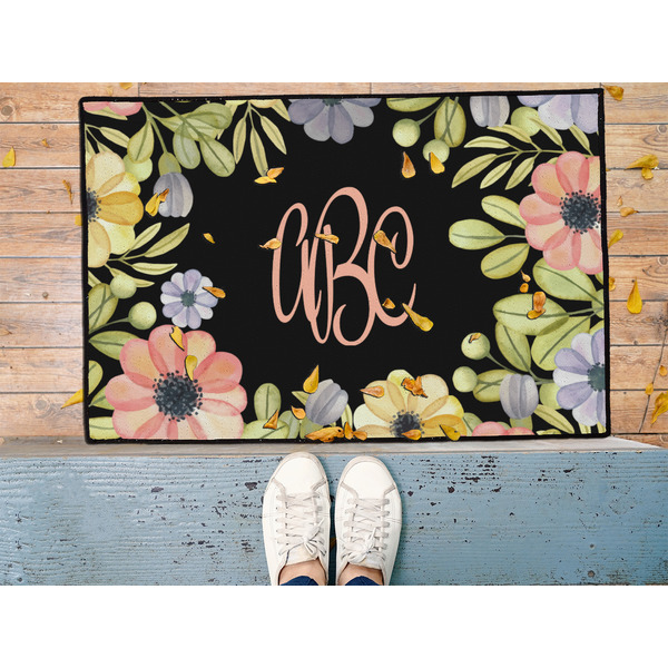 Boho Floral Door Mat - LIFESTYLE (Med)