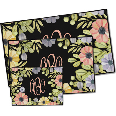 Boho Floral Door Mat (Personalized)