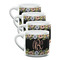 Boho Floral Double Shot Espresso Mugs - Set of 4 Front