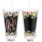 Boho Floral Double Wall Tumbler with Straw - Approval