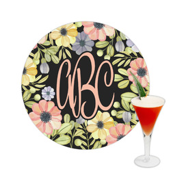 Boho Floral Printed Drink Topper -  2.5" (Personalized)