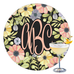 Boho Floral Printed Drink Topper - 3.5" (Personalized)