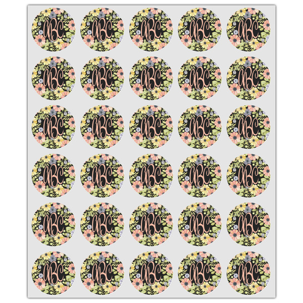 Boho Floral Drink Topper - XSmall - Set of 30