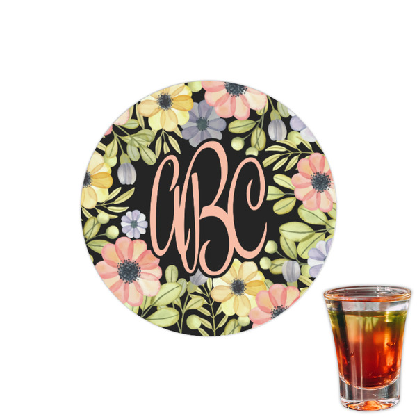 Custom Boho Floral Printed Drink Topper - 1.5" (Personalized)