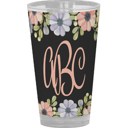 Boho Floral Pint Glass - Full Color (Personalized)