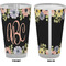 Boho Floral Pint Glass - Full Color - Front & Back Views