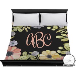 Boho Floral Duvet Cover - King (Personalized)