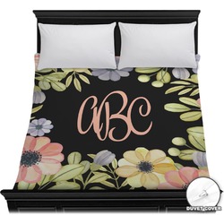 Boho Floral Duvet Cover - Full / Queen (Personalized)
