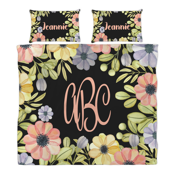 Boho Floral Duvet Cover Set - King - Alt Approval