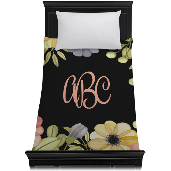 Boho Floral Duvet Cover - Twin XL - On Bed - No Prop