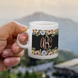 Boho Floral Single Shot Espresso Cup - Single (Personalized)