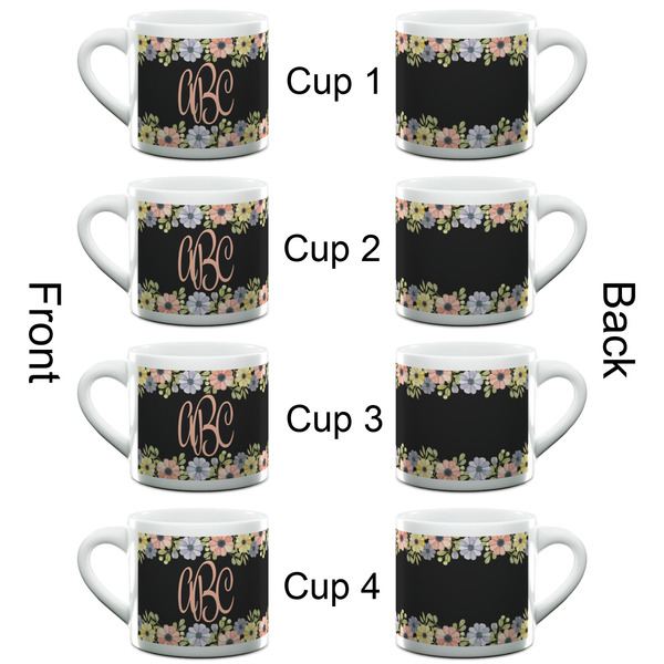 Boho Floral Espresso Cup - 6oz (Double Shot Set of 4) APPROVAL