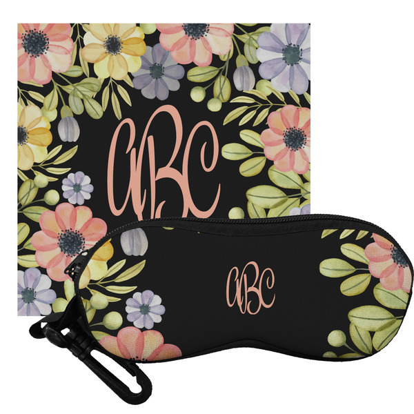 Custom Boho Floral Eyeglass Case & Cloth (Personalized)
