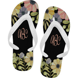 Boho Floral Flip Flops - XSmall (Personalized)