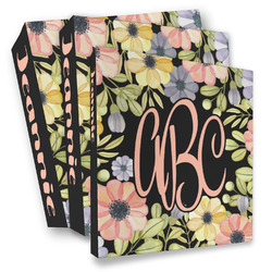 Boho Floral 3 Ring Binder - Full Wrap (Personalized)