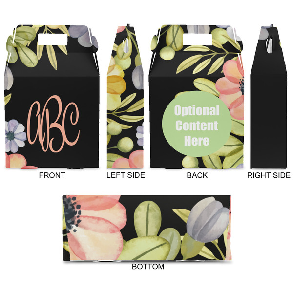 Boho Floral Gable Favor Box - Approval