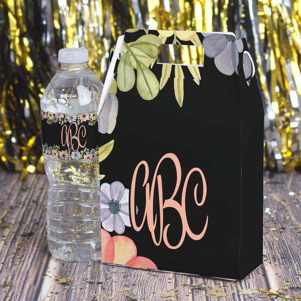 Boho Floral Gable Favor Box - In Context