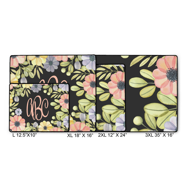 Boho Floral Gaming Mats - SIZE CHART