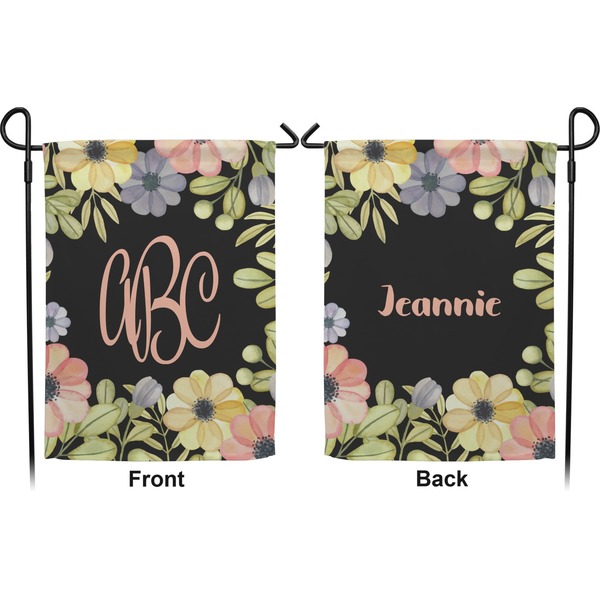 Boho Floral Garden Flag - Double Sided Front and Back
