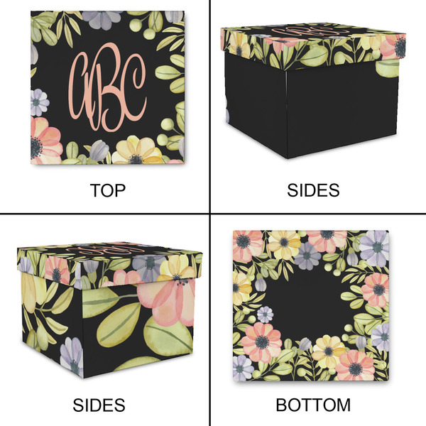 Boho Floral Gift Boxes with Lid - Canvas Wrapped - Large - Approval