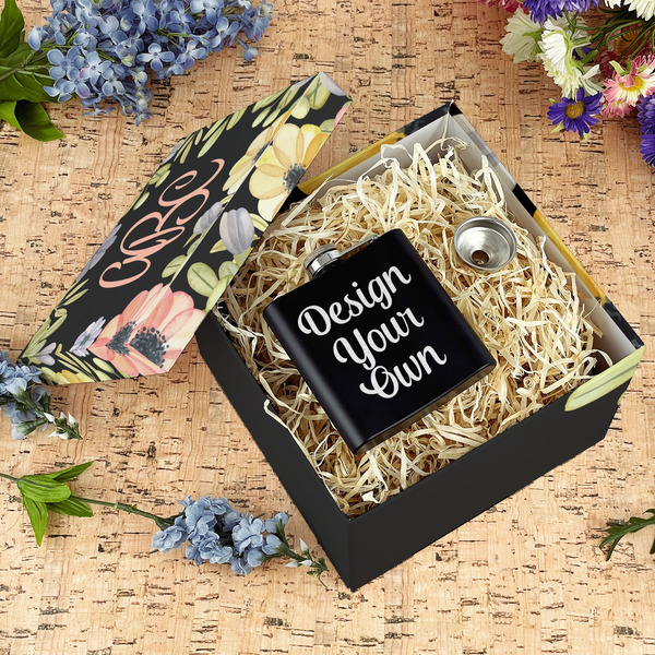 Boho Floral Gift Boxes with Lid - Canvas Wrapped - Large - In Context