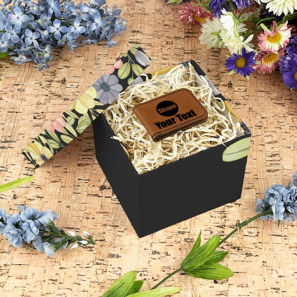 Boho Floral Gift Boxes with Lid - Canvas Wrapped - Small - In Context
