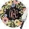 Boho Floral Glass Cutting Board (Personalized)