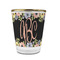 Boho Floral Glass Shot Glass - 1.5 oz - with Gold Rim - Single (Personalized)