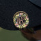 Boho Floral Golf Ball Marker Hat Clip - Gold - On Hat