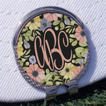 Boho Floral Golf Ball Marker - Hat Clip