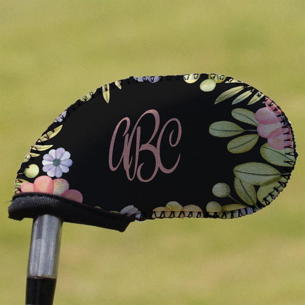 Custom Boho Floral Golf Club Iron Cover - Single (Personalized)