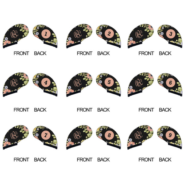 Boho Floral Golf Club Covers - APPROVAL (set of 9)