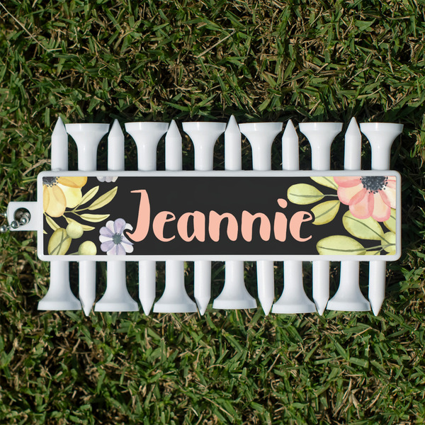 Custom Boho Floral Golf Tees & Ball Markers Set (Personalized)