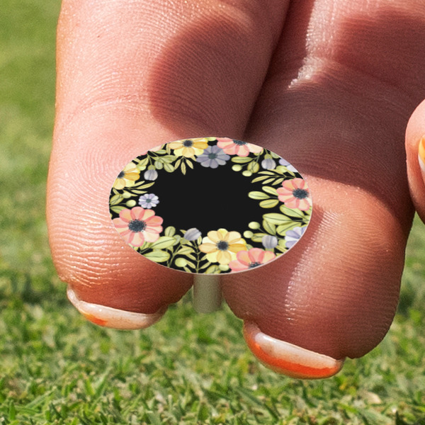 Boho Floral Golf Tees & Ball Markers Set - Marker