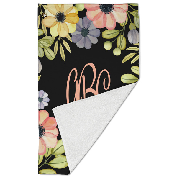 Boho Floral Golf Towel - Folded (Large)