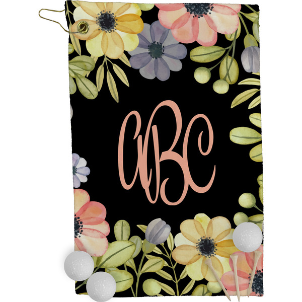 Boho Floral Golf Towel (Personalized)
