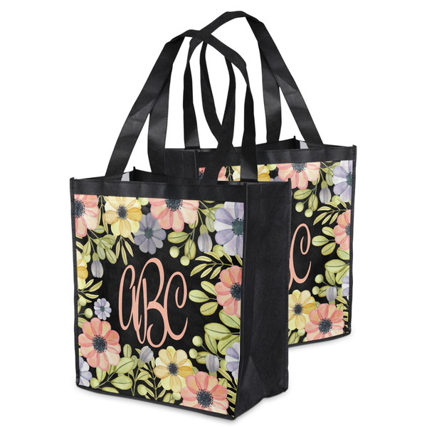 Boho Floral Grocery Bag - MAIN