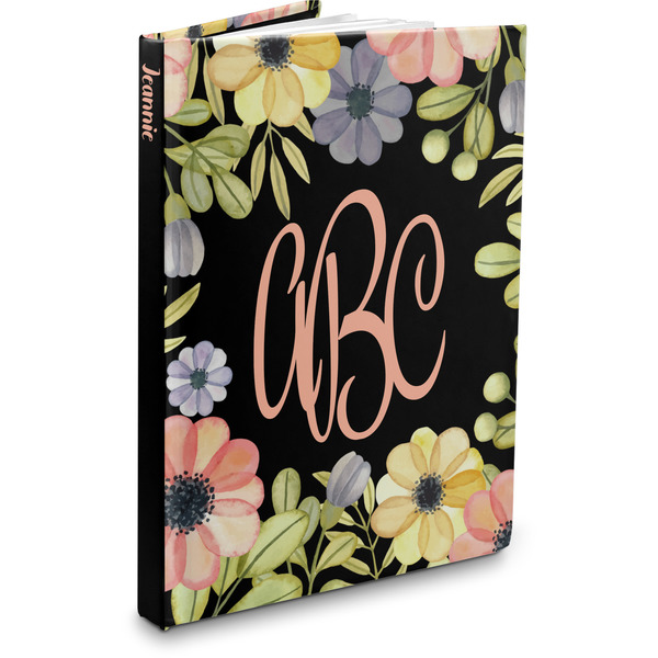 Custom Boho Floral Hardbound Journal - 7.25" x 10" (Personalized)