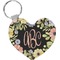 Boho Floral Heart Keychain (Personalized)