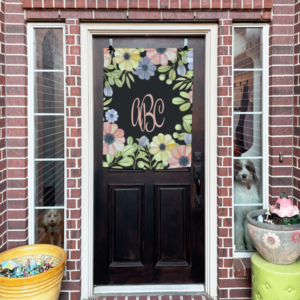 Boho Floral House Flags - Double Sided - (Over the door) LIFESTYLE