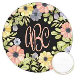 Boho Floral Printed Cookie Topper - 3.25" (Personalized)