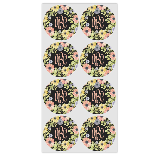 Boho Floral Icing Circle - Medium - Set of 8