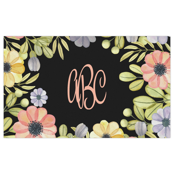 Boho Floral Indoor / Outdoor Rug - 3'x5' - Front Flat