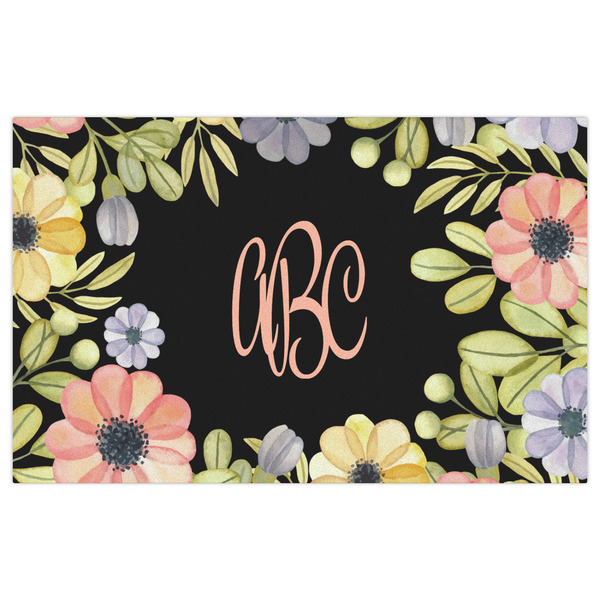 Boho Floral Indoor / Outdoor Rug - 5'x8' - Front Flat