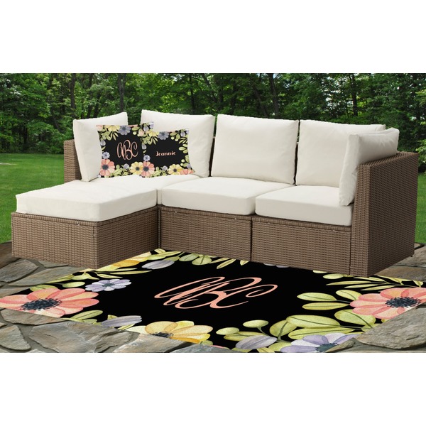 Boho Floral Indoor / Outdoor Rug & Cushions